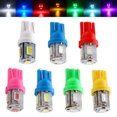 100Pcs 12V T10 W5W 5630 5SMD 2825 158 192 168 194 Car Interior Led Light Bulbs - Image 1 of 4