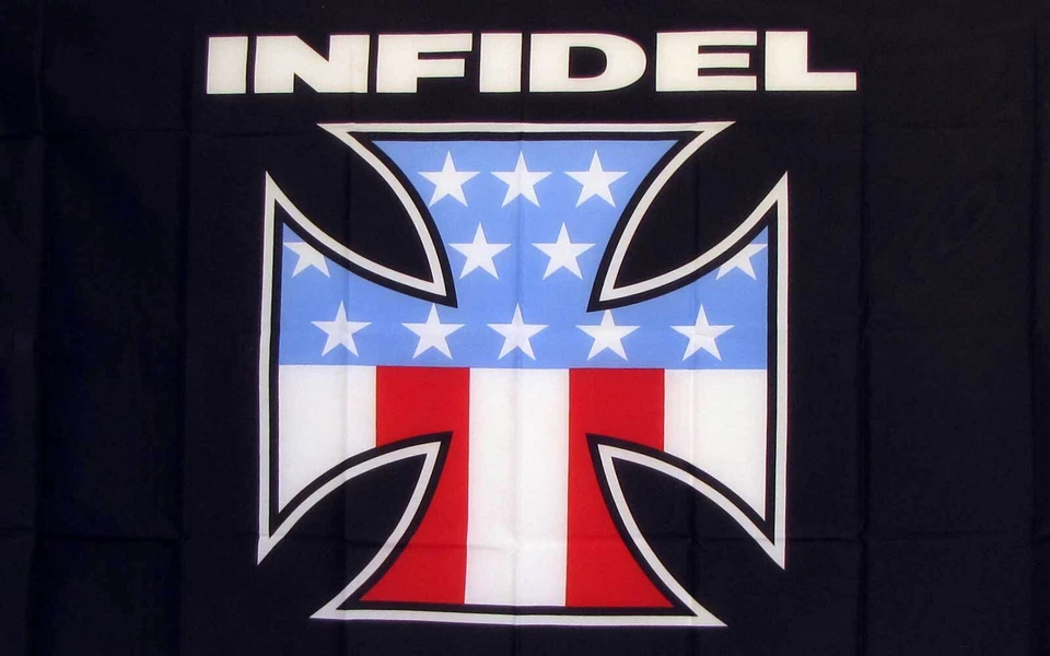 INFIDEL CON CRUZ DE HIERRO 3'X 5' BANDERA POLIA Foto 1 de 1