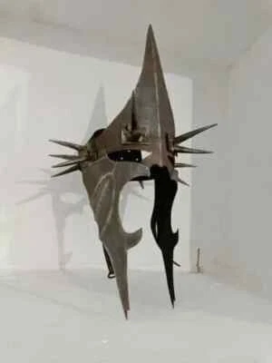 Antiguo Casco Rey Nazgul Armadura Medieval Acero Guerrero Listo para Batalla Casco Foto 1 de 4