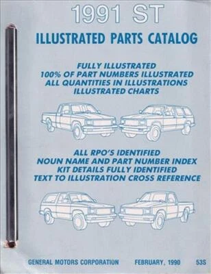 Catalogo Parti Per Camion Chevy S-10 1991 Pickup Blazer Olds Bravada - Immagine 1 di 2