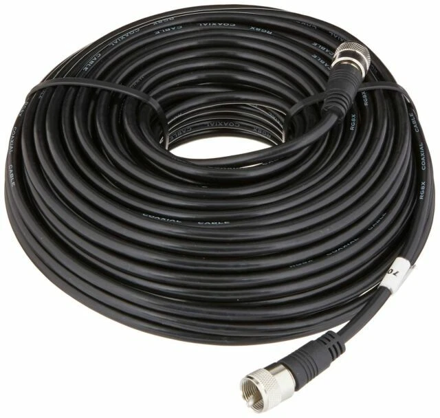 Steren 205-700  UHF Mini RG Patch Cable 100 ft. - Black