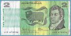 Australian 1985 $2 Two Dollars Johnston Fraser Note LEP678936