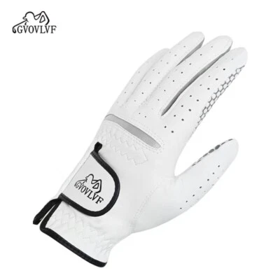 GVOVLVF Golf Gloves Genuine Sheepskin Leather Non-slip Silicon Breathable - Image 1 of 4