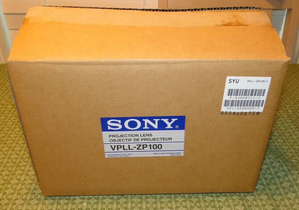 Lente de proyección zoom largo alcance motorizada Sony VPLL-ZP100 NUEVA EN CAJA Foto 1 de 1