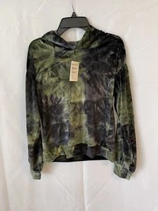 Freshman Girls' Sea Moss Stretch Velvet Tie Dye Hoodie New - Picture 1 of 2