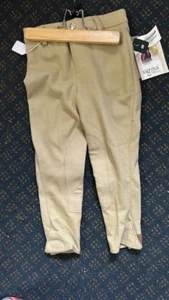 Sigma BREECHES Size 6 YOUTH Lt. TAN* NEW Front Zip Country Lites Cotton Blend - Picture 1 of 3
