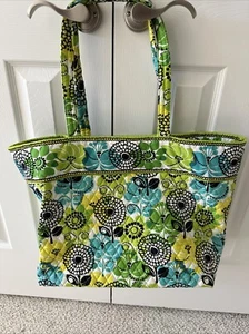 NEW VERA BRADLEY Get Carried Away GRAND Tote Lime's Up Green - Picture 1 of 8
