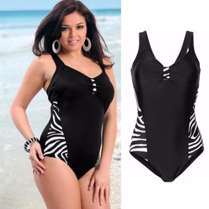 PLUS SIZE Women One-Piece Swimsuit Bikini Swimwear Monokini Swimming Swim Suit - Picture 1 of 11
