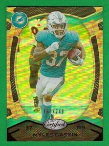 2021 CERTIFIED MIRROR BRONZE MYLES GASKIN #6 #d 166/249 MIAMI DOLPHINS - Picture 1 of 2