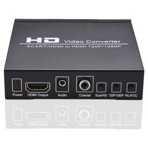 Scart/HDMI to HDMI 720P/1080P HD Video Converter PAL/NTSC Coaxial Audio Adapter