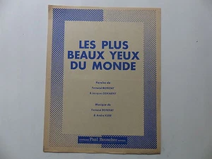 Partition Les plus beaux yeux du monde FERNAND BONIFAY JACQUES DEMARNY - Imagen 1 de 1