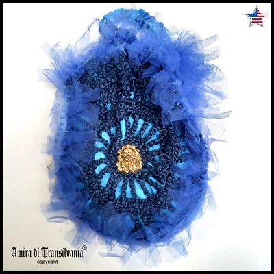 Mujer Accesorios Bolso de Hombro Correa Moda Mango Hecho a Mano Marca Gancho Azul Foto 1 de 4