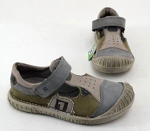 Zapatillas bajas Noel Ergokid bailarina velcro cuero auténtico caqui gris talla 34 - Imagen 1 de 9