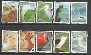 1991-92 MALDIVES BIRDS UPUPA STERNA PLUVALIS S.G. 1612-21 N. 10 val. MNH** - Picture 1 of 2