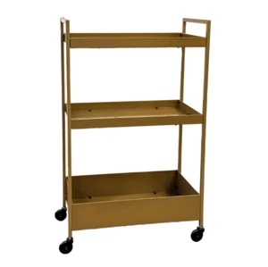 Carro de cosméticos LASH STYLE Gold - Carro con ruedas con 3 estantes - Simply Beauty - Imagen 1 de 3