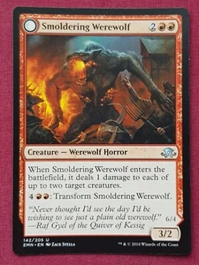 Magic The Gathering ELDRITCH MOON SMOLDERING WEREWOLF red card MTG - Picture 1 of 2