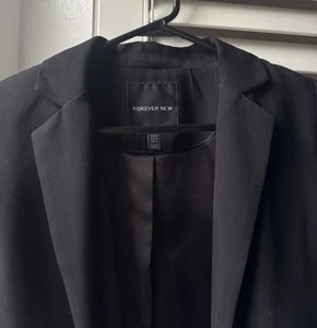 Forever New Blazer Jacket 4 XS Black Brand New 6 - Picture 1 of 13