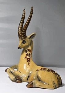 Vintage SERMEL Tonala Jal Gazelle Pappmaché 9" Mexikanische Volkskunst 1960er signiert - Bild 1 von 12