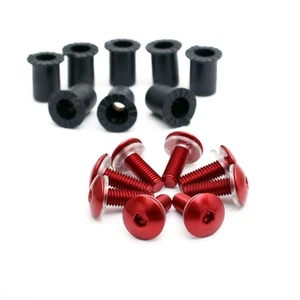 Red Motorcycle Windscreen Bolts Screws 8pcs For Z400 ABS Z H2 ZX-25R 20-23 22 - Picture 1 of 4