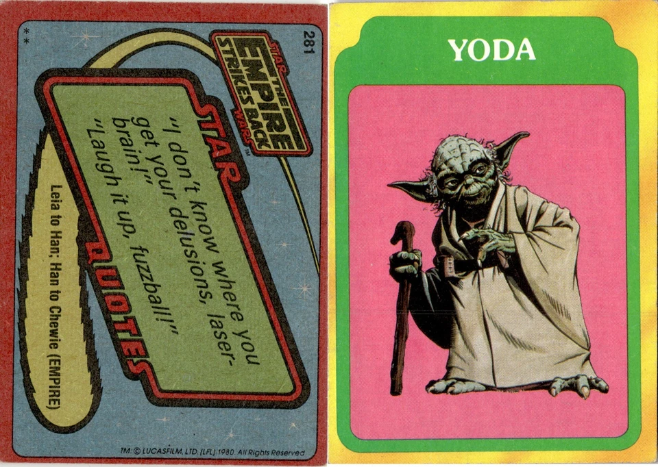 1980 Topps Star Wars The Empire Strikes Back серия 3 #281 Yoda - Изображение 1 из 1