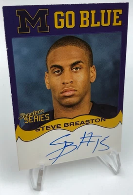 TK Legacy STEVE BREASTON AUTO Card M GO BLUE Signed #15 MICHIGAN WOLVERINES - Image 1 of 4