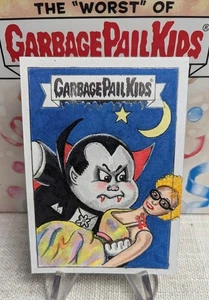 2025 Topps 40th Garbage Pail Kids Worst of GPK Silver Sketch Card 1/1 Nasty Nick - Picture 1 of 2