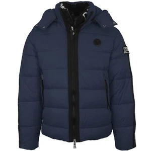 Giacca Plein Sport imbottita piccola logo circolare blu navy - Foto 1 di 2