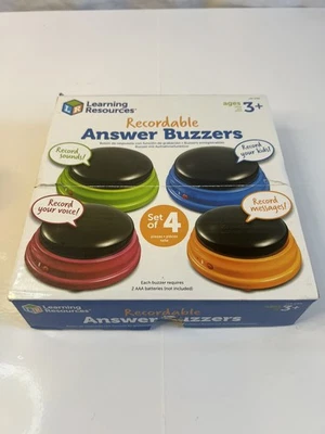Zumbadores de respuesta grabables de recursos de aprendizaje - Juego de 4 Foto 1 de 4