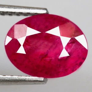 1.90Ct. Natural Gemstone Ruby Pinkish Red Oval Normal Heated Tanzania Ravishing - Picture 1 of 7