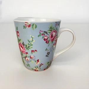 Cath Kidston Blue Chelsea Stanley Mug Ceramic China Floral Rose Blue Pink - Picture 1 of 6