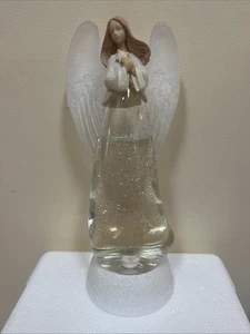 Glitterdome 12-in Multicolor Led Lighted Christmas Snowglobe Angel - Picture 1 of 8