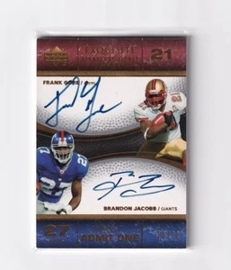 2007 NFL Exquisite Signature Ticket Match Ups /30 Frank Gore/Brandon Jacobs - Picture 1 of 2