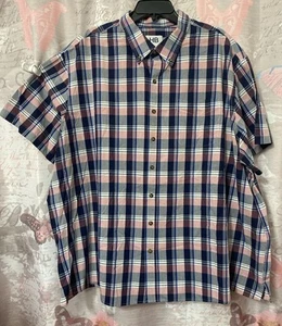 Harbor Bay HB Shirt Mens 3XL Multicolor Plaid Short Sleeve Casual Button Down - Picture 1 of 13
