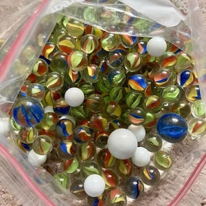 Colorful Glass Marbles Collection Lot of Various Sizes Almost 4 lbs. - Picture 1 of 4