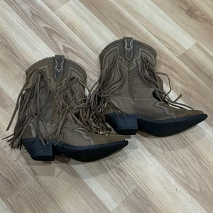 Rockin Country Collection Leather Cowgirl Boots Fringe Style RC4900 Size 9W - Picture 1 of 9