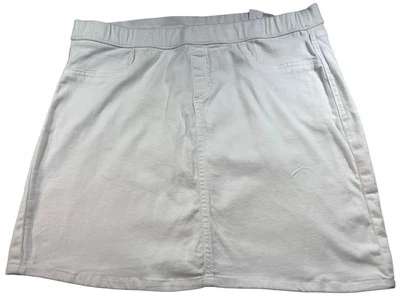 Saia pull-on jeans branca Style & Co. XL com bolsos traseiros - Imagem 1 de 4