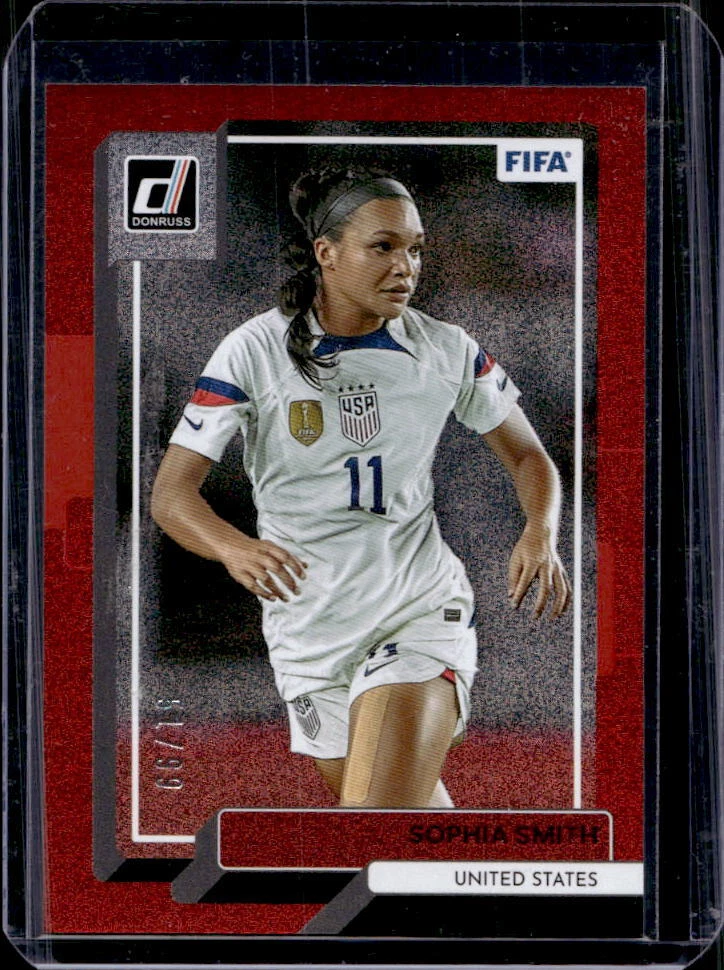 2022-23 Donruss Fifa Sophia Smith Red #51/99 United States