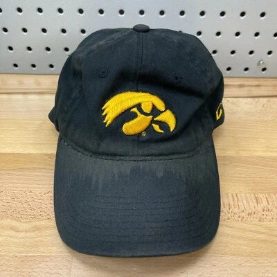 Iowa Hawkeyes BIG 10 Collegiate Zephyr Brand Black Baseball Hat Cap M/L Stretch - Image 1 of 4