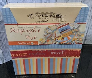 Keepsake Kit 540 Pieces Scrapbook 8" X 8" Album Travel Themed Accessories - Picture 1 of 6