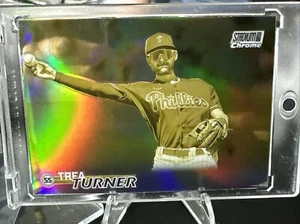 2023 Stadium Club TREA TURNER custodia SSP coniata oro hit #134 PHI Phillies - Foto 1 di 4