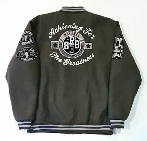 Springfield Classic Raw Blue Varsity bestickte Jacke Erwachsene 2XL dunkelgrau - Bild 1 von 8