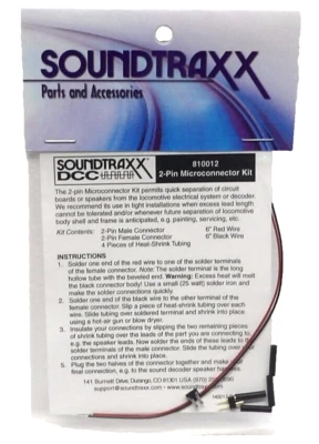 SoundTraxx 810012 2-Pin Microconnector Set - Image 1 of 3