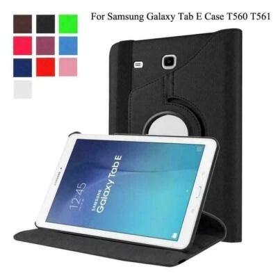 360 Rotating Leather Case Cover For Samsung Galaxy Tab E 9.6 Inch T560 T561 - Image 1 of 2