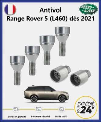 Ecrous antivol de roues Range Rover 5 (L460) dès 2021 (4 écrous + 2 clés) - Photo 1/3