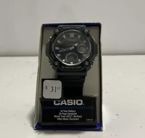 Casio schwarze digitale Weltzeituhr für Herren, 10 Jahre Batterie, 30 Seiten Datenbank - Bild 1 von 6