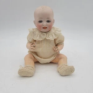 Antiguo muñeco bebé Hertel Schwab Bisque Alemania 9" pulgadas años 1910-1930  - Imagen 1 de 17