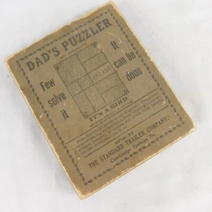 VTG Dad's Puzzler Game Standard Trailer Co. Wood Block - Picture 1 of 6