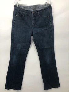 Womens Size 12 Calvin Klein Blue High Rise Flare Stretch Jeans USA Y2K Mom 31W - Picture 1 of 9