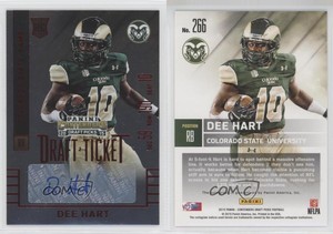 2015 Contenders Draft Picks College Ticket Red Foil Dee Hart #266 Rookie Auto RC