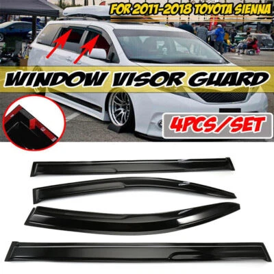 For 2011-2020 Toyota Sienna Mugen Window Visor Vent Rain Guards Wind Deflector - Изображение 1 из 4